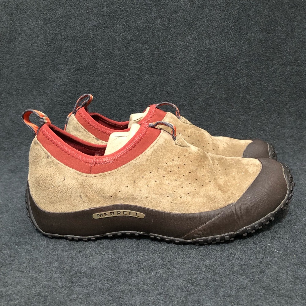 Merrell Improv Moc Tumbleweed Brown Earth Tone Suede Hiking Shoes Women’s Sz 7.5